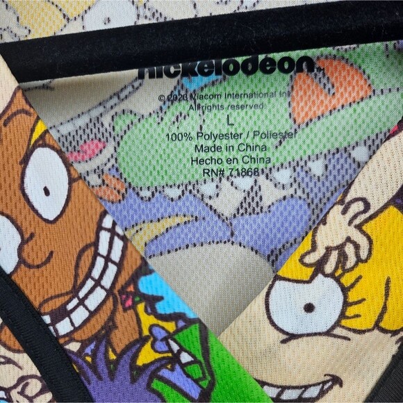 Nickelodeon Retro Rugrats Baseball Jersey 90s Inspired Novelty Print Tee Size L - Picture 5 of 7